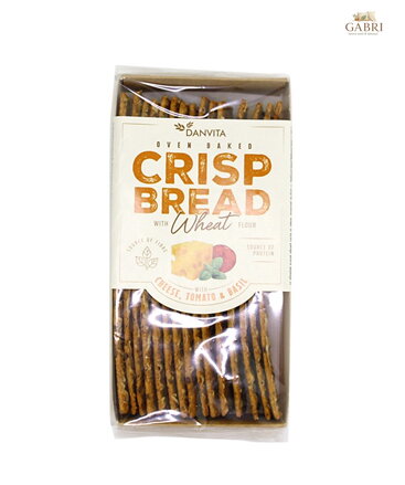 Pšeničný křehký chléb se sýrem, rajčaty a bazalkou 130g Danvita 9