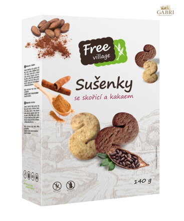 Sušenky se skořicí a kakaem 140g Perník bez lepku 1301