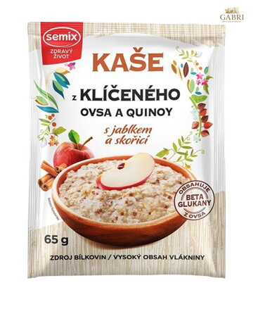 Kaše z klíčeného ovsa a quinoy-jablko, skořice 65g Semix bez lepku 2496