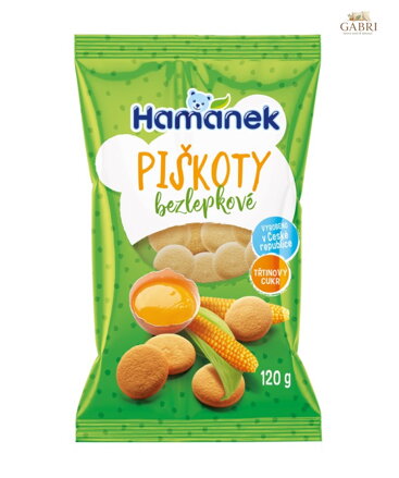 Piškoty bezlepkové 120g Hamánek bez lepku 2434