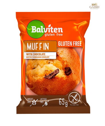 Muffin světlý s kousky čokolády 65g Balviten bez lepku  5317
