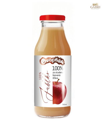 Mošt jablko 100% 330ml sklo Ovocňák 5438