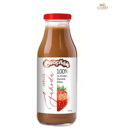 Mošt jablko jahoda 330ml sklo Ovocňák 5441