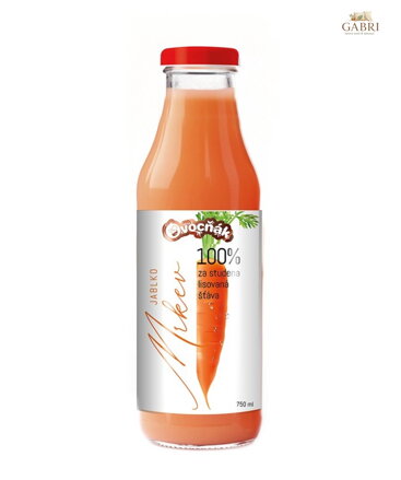 Mošt jablko mrkev 750ml sklo Ovocňák 5445