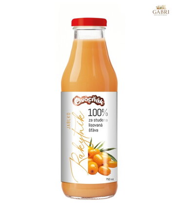 Mošt jablko rakytník 750ml sklo Ovocňák  5447