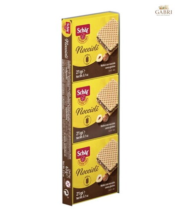 Oplatky Nocciolli lískooříškové 3x21g Schar bez lepku 3050