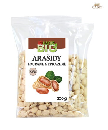 Arašídy loupané nepražené BIO RAW 200g IPJ NATUR 5525