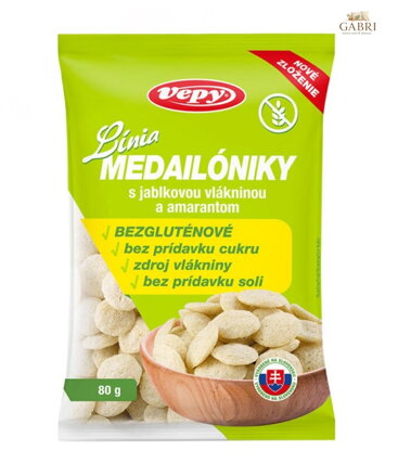 Línia medailónky s jablečnou vlákninou 80g Vepy bez lepku 5726