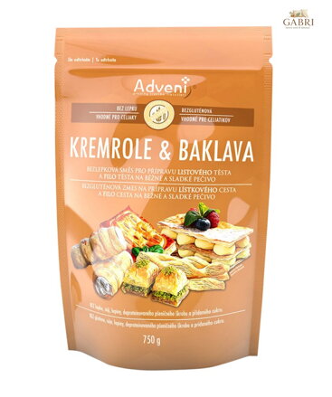Směs KREMROLE a BAKLAVA a listové těsto 750g Adveni bez lepku 5904