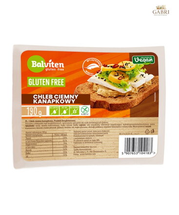 Chléb tmavý 190g Balviten bez lepku 5259