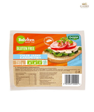 Chléb světlý 190g Balviten bez lepku 3377
