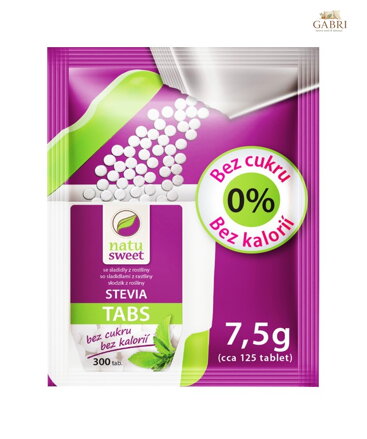 Stevia 125 tablet - náhradní náplň 7,5g Natusweet 243