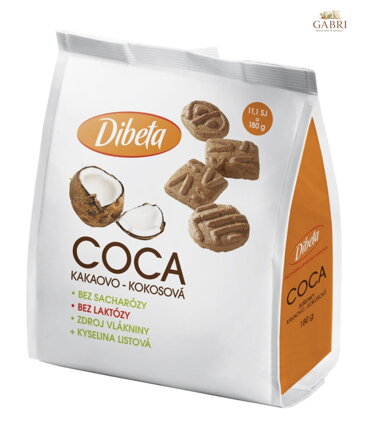 Dibeta Coca sušenky kakaovo-kokosová 180g Pečivárně 3250