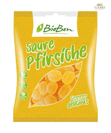 Biobon kyselé broskve BIO 100g bez lepku 1249