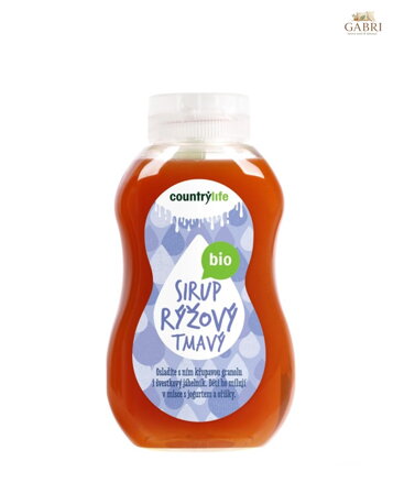 Sirup rýžový tmavý BIO 250ml/345g Country life 6128