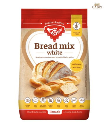 Bread mix white na chléb a pečivo 1kg Liana bez lepku 6209