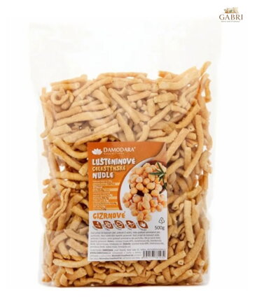 Celestýnské nudle cizrnové 500g Damodara bez lepku 6298