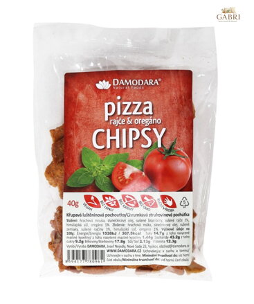 Chipsy Pizza 40g Damodara bez lepku 6321