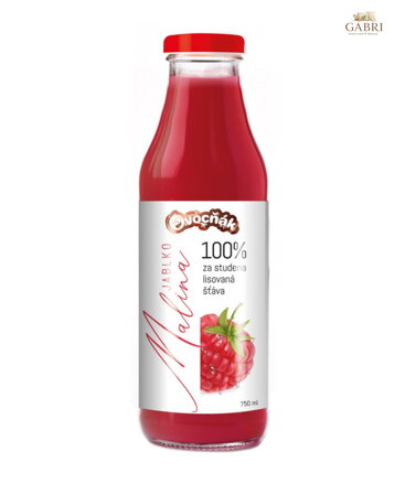 Mošt jablko malina 750ml Ovocňák 6383