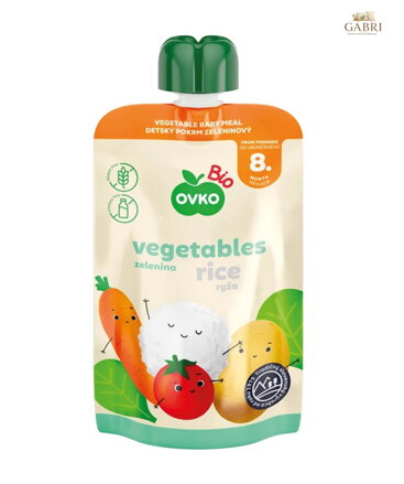 Pyré zeleninová směs rýže 90g BIO OVKO bez lepku 6396