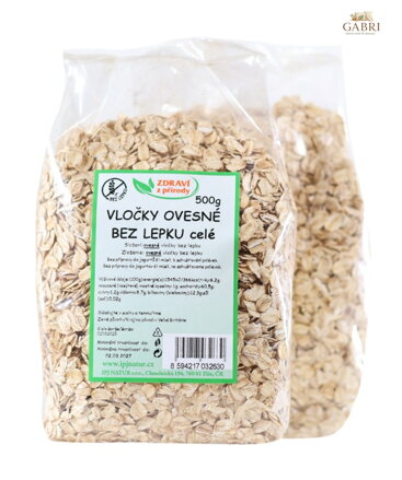 Vločky ovesné BEZ LEPKU celé  500g Anglie ZP 1439