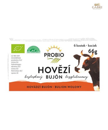 Bujon hovězí BIO kostky 66g Probio bez lepku 2586