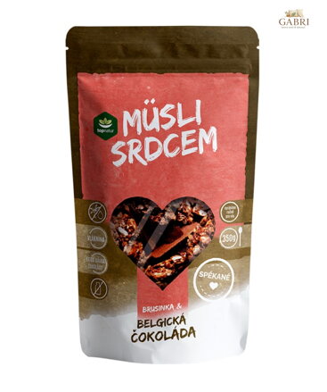 Müsli srdcem spékané brusinka belgická čokoláda 350g Topnatur 276