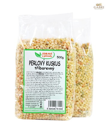 Kuskus perlový tříbarevný 500g ZP 1646