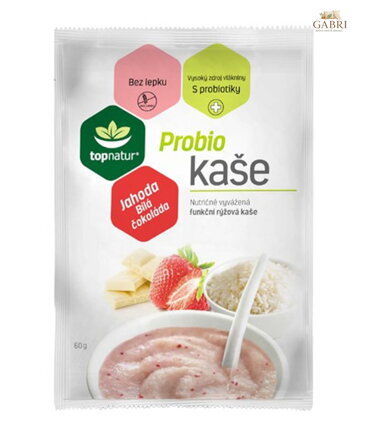 Kaše probio jahoda a bílá čokoláda 60g Topnatur bez lepku 2068