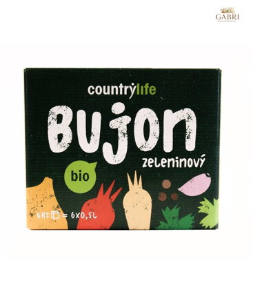 Bujon zeleninový kostky 6x0,5l 66g BIO Country life bez lepku  2020