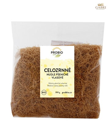 Těstoviny pšeničné vlasové nudle celozrnné BIO 300g Probio 2634