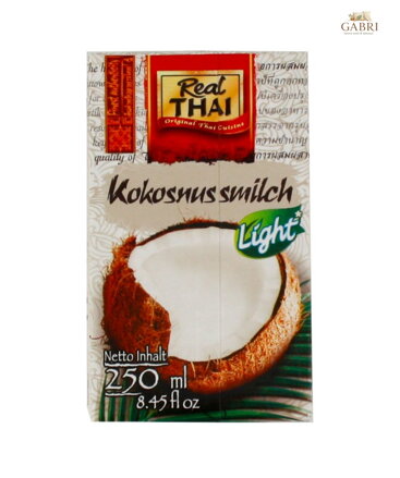 Mléko kokosové LIGHT 250ml Real Thai  604