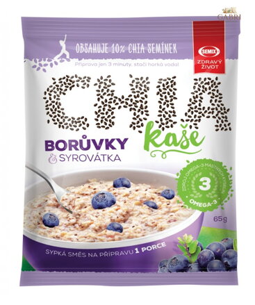 Kaše chia borůvky-syrovátka 65g Semix 2505