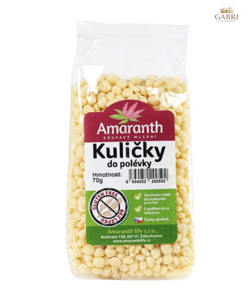Kuličky do polévky 70g Amaranth bez lepku 142