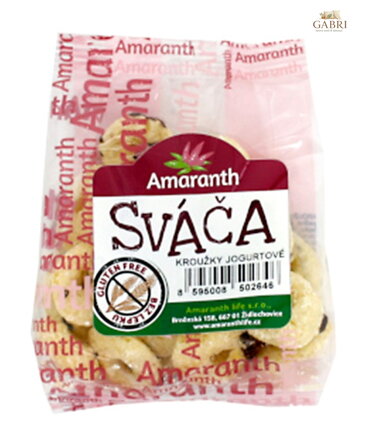 Sváča kroužky jogurt 25g Amaranth bez lepku 187