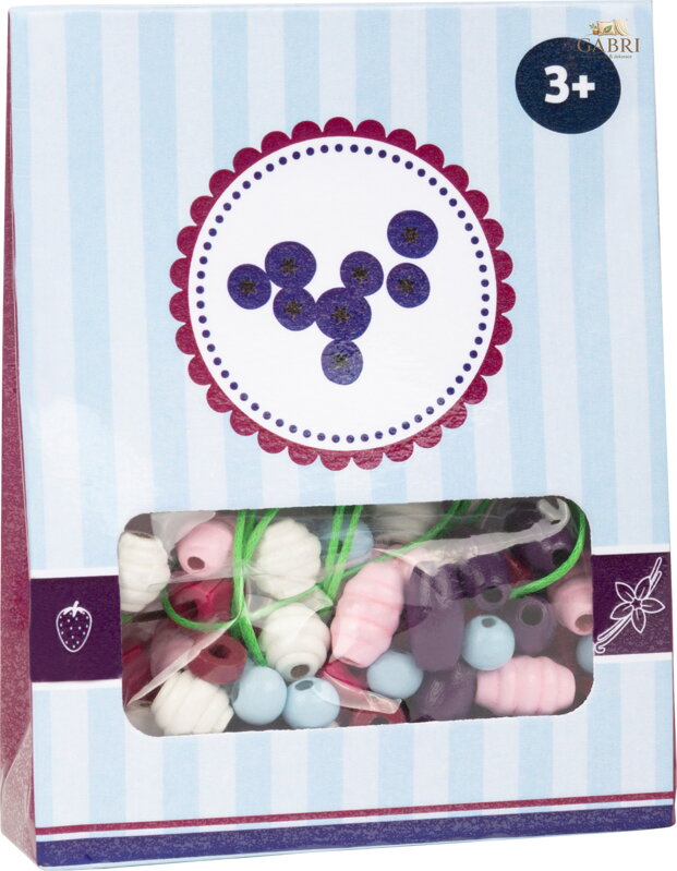 small foot Dřevěné korálky Candy 1ks fialová