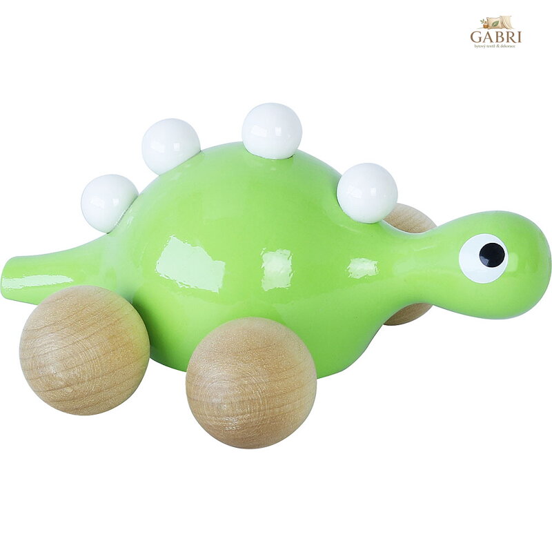Vilac Dřevěný dinosaurus na kolečkách zelený