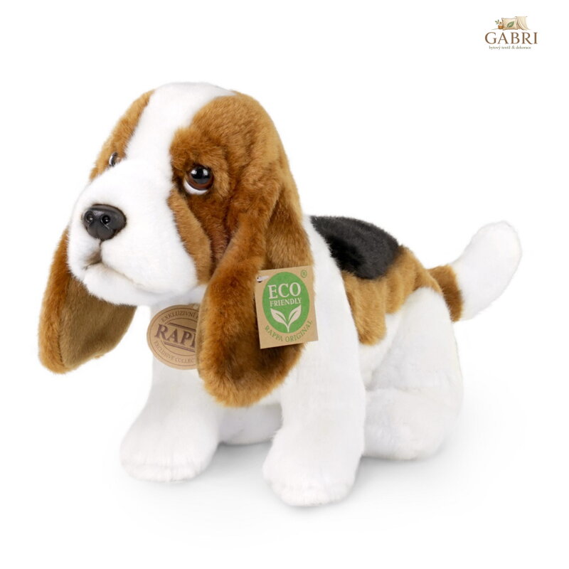 Rappa Plyšový basset 32 cm ECO-FRIENDLY
