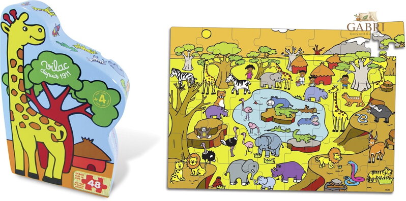 Vilac Dřevěné puzzle Savana