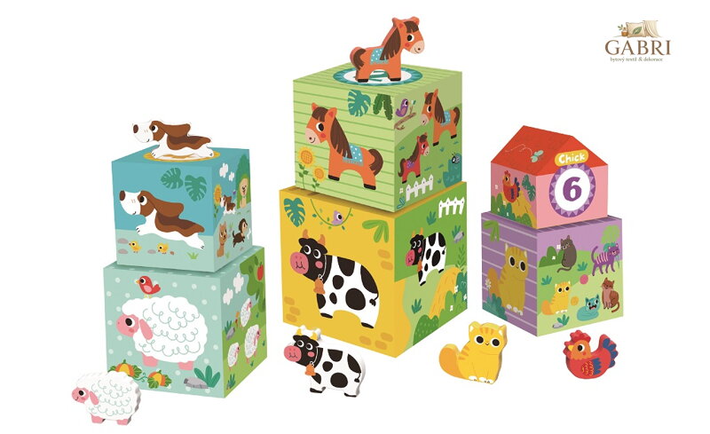 2Kids Toys Kostky se zvířátky Farma