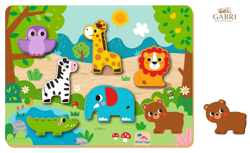 2Kids Toys Vkládací puzzle Zvířátka