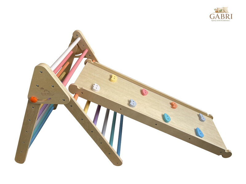 2Kids Toys Piklerové trojúhelník s deskou pastelový