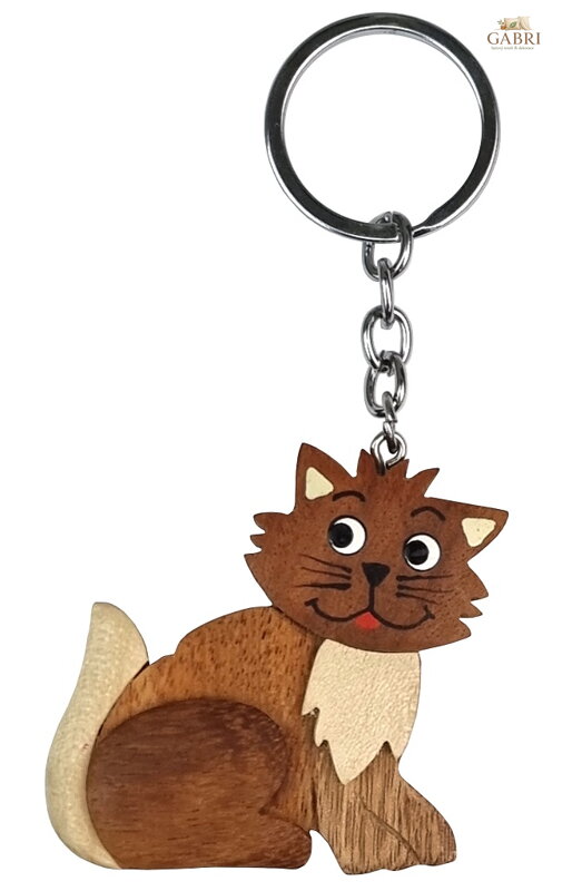 2Kids Toys Dřevěná klíčenka velká Kočka