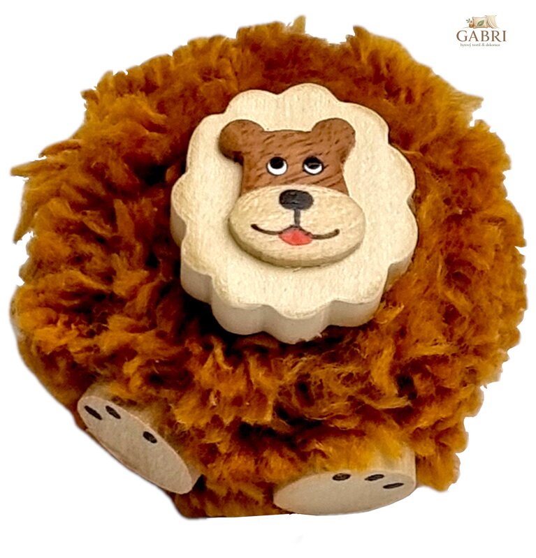 2Kids Toys Dřevěná magnetka velká pompon Lev
