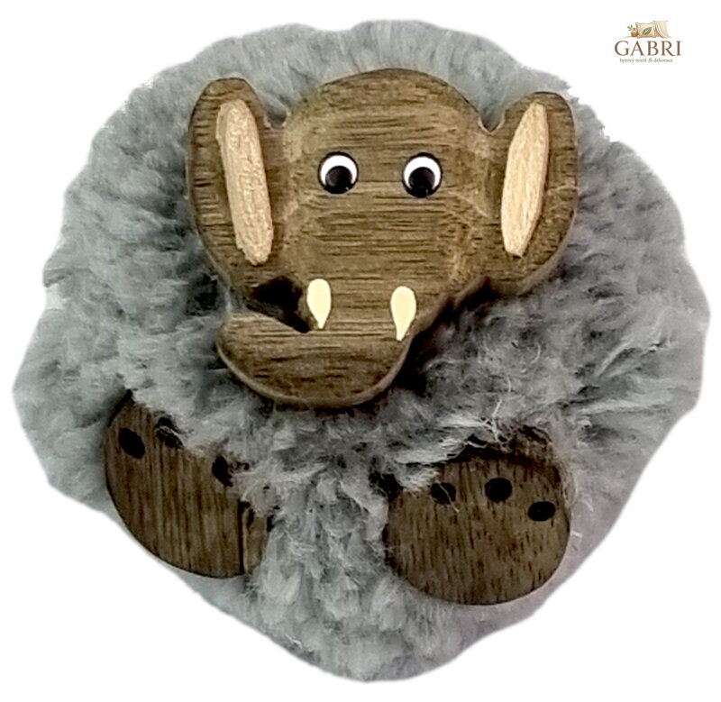 2Kids Toys Dřevěná magnetka velká pompon Slon