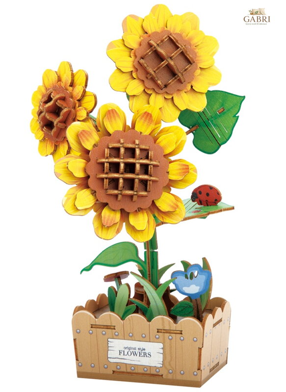 2Kids Toys 3D dřevěná skládačka Slunečnice