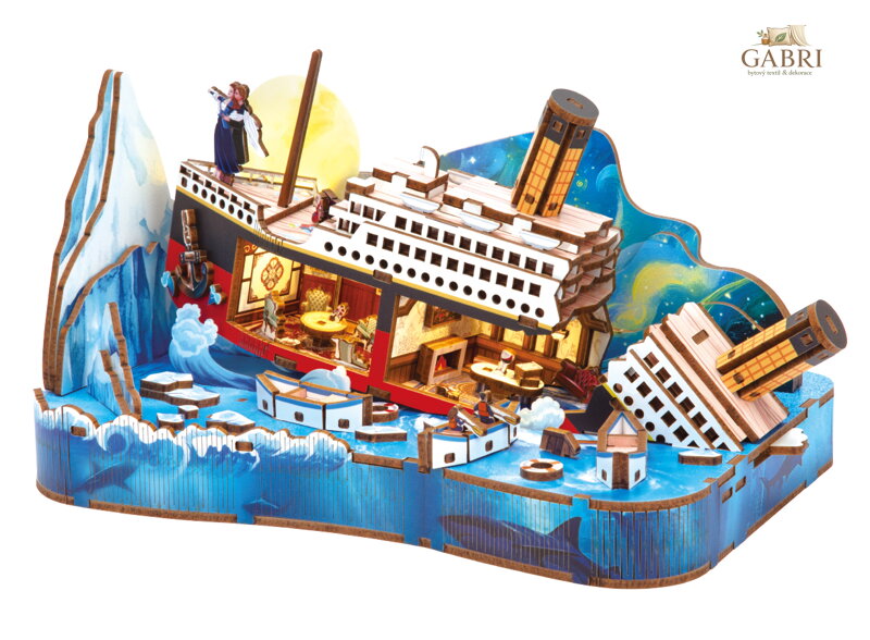 2Kids Toys 3D dřevěná skládačka Miniaturní scéna Titanic