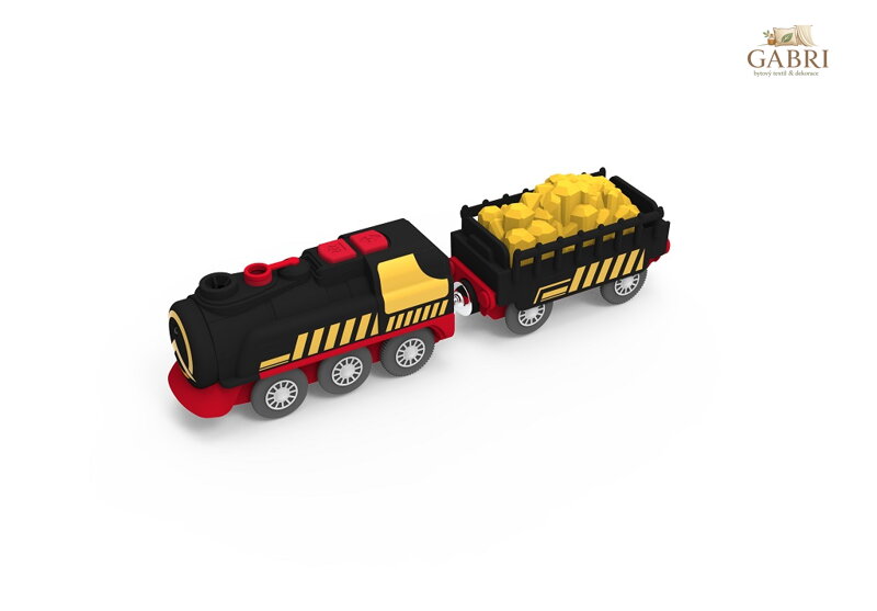 2Kids Toys Parní vlak na baterie s funkcí páry