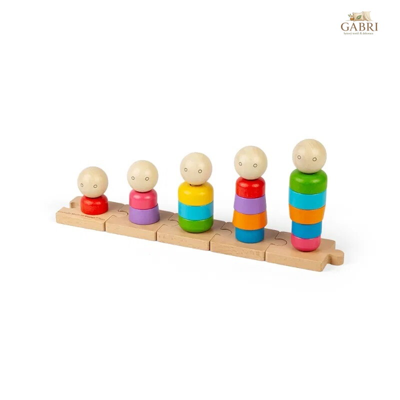 Bigjigs Toys Nasazování Duhová rodina