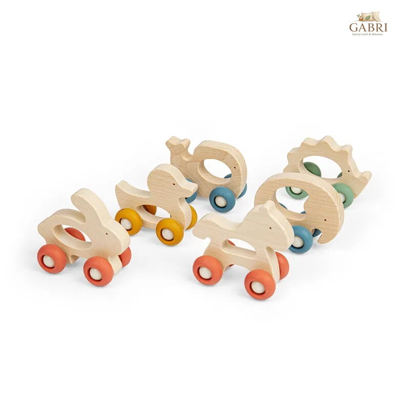 Bigjigs Toys Zvířátko na kolečkách 1 ks
